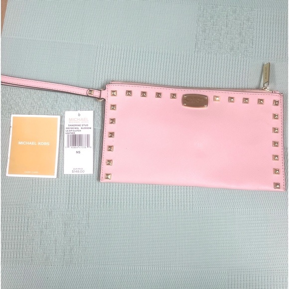 Michael Kors Blossom Zipper Clutch- Large- NWT